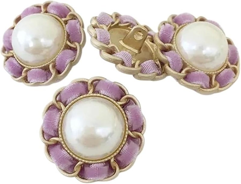 ورد فلانيل أزرار معدنية 17 5مم 30 قطعة أزرار خياطة للحرف مصممي الملابس معاطف النساء - Image 1